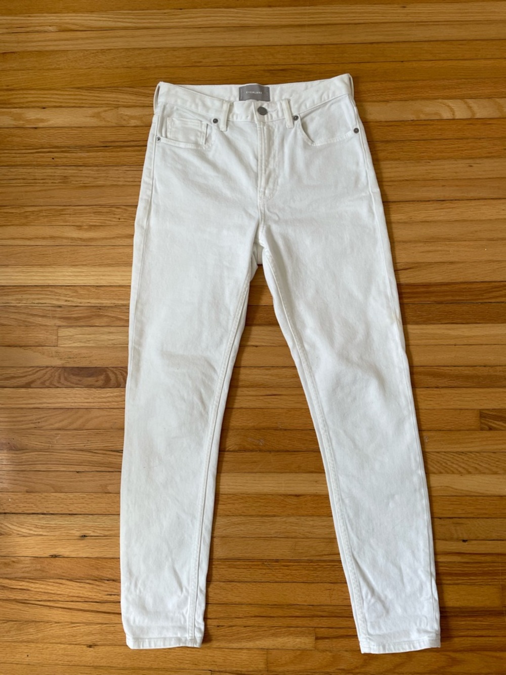 High Waisted Everlane White Jeans